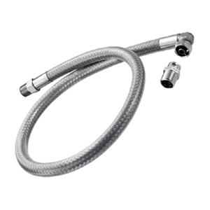 Stainless steel flexible hoses with safety device