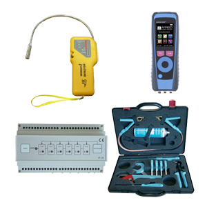 Gas detecting and analysing kits and safety equipment