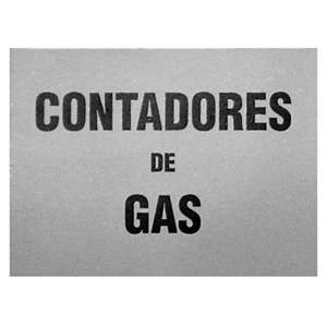 LETRERO CONTADORES DE GAS